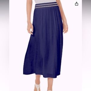 JM Collection Crinkle Gauze Maxi Skirt